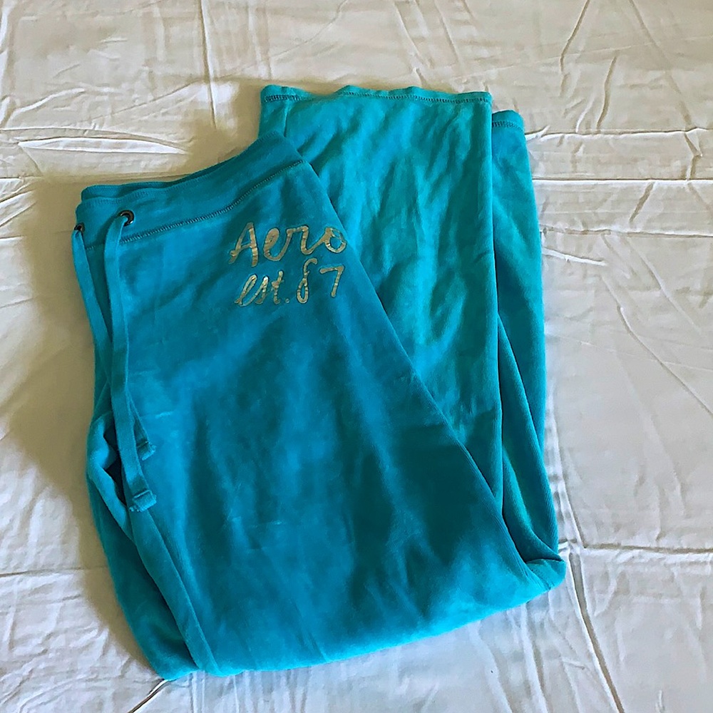 Women’s Aerie Blue Velvet Sweatpants